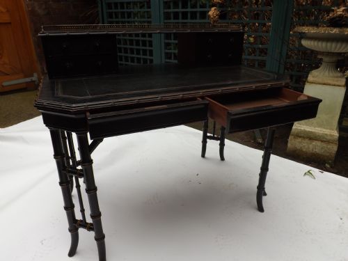 late c19th aesthetic movement writing table by howard and sons