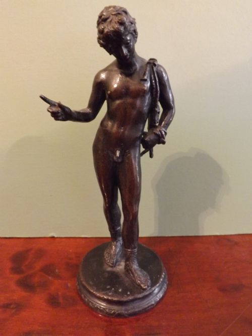 c19th 'grand tour' bronze figure of narcissus