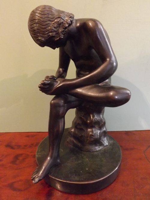 c19th 'grand tour' souvenir bronze figure spinario