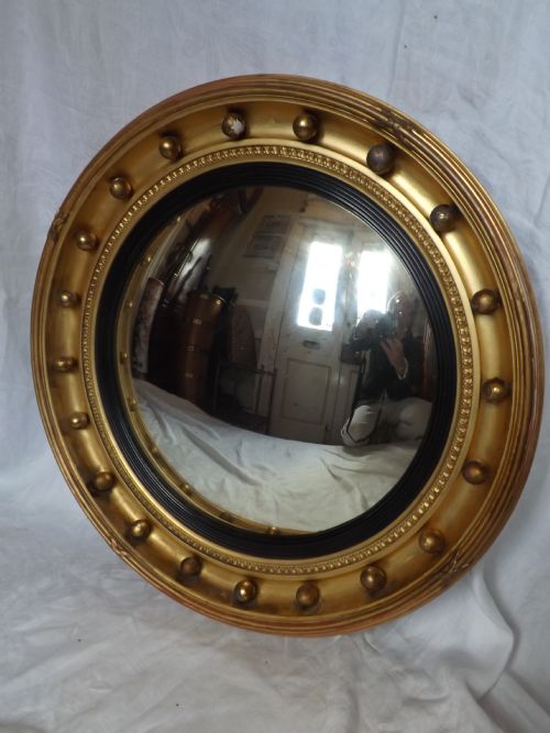 c19th regency period convex mirror