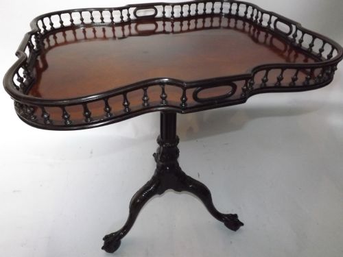 c19th george iii chippendalestyle mahogany traytop table