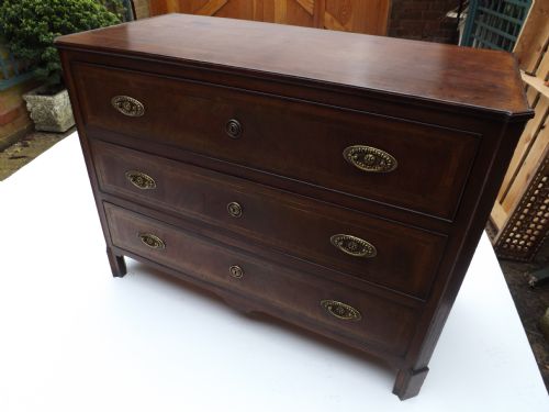 late c18thearly c19th dutch mahogany commode chest