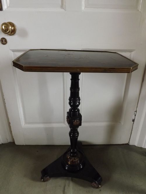 c19th regency period chinoiserie lacquertop occasional table