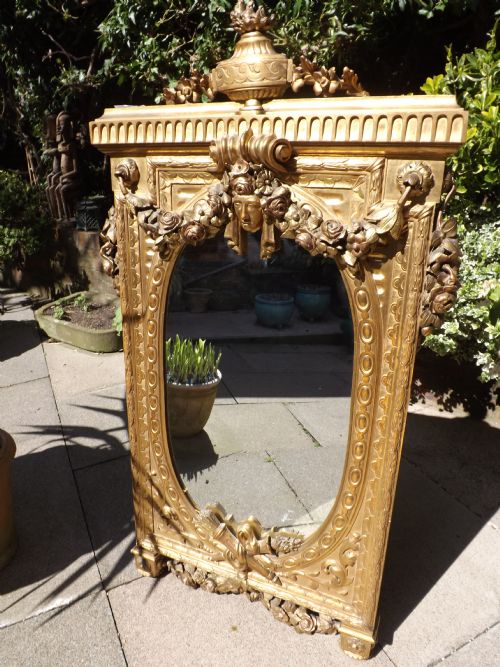 late c19th french giltwood mirror