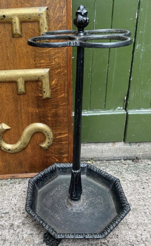 early c19th regency period castiron stick or umbrella stand of unusual design