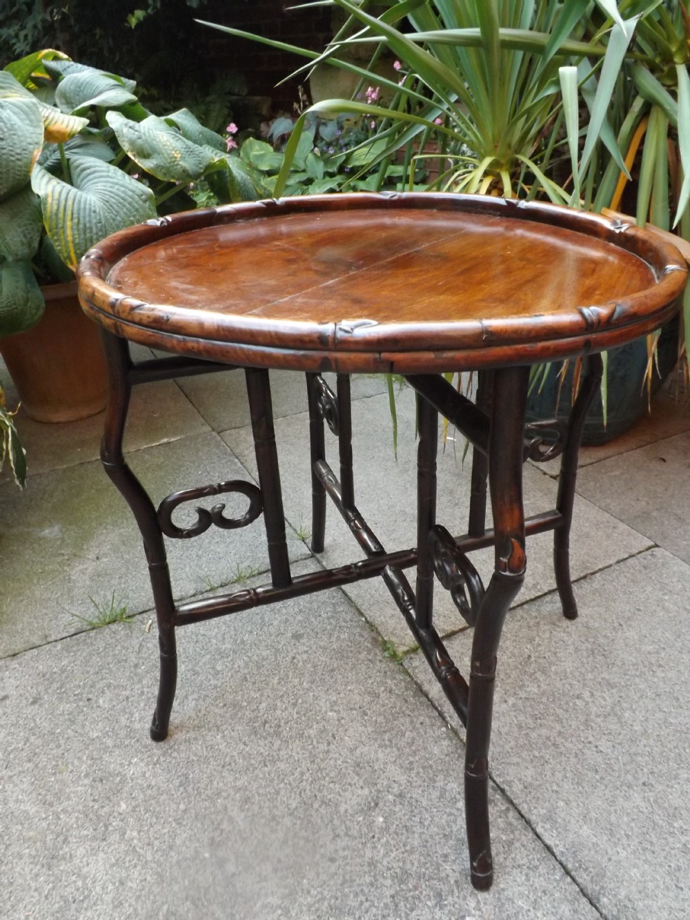 late c19th chinese 'qing' dynasty circular hardwood occasional table