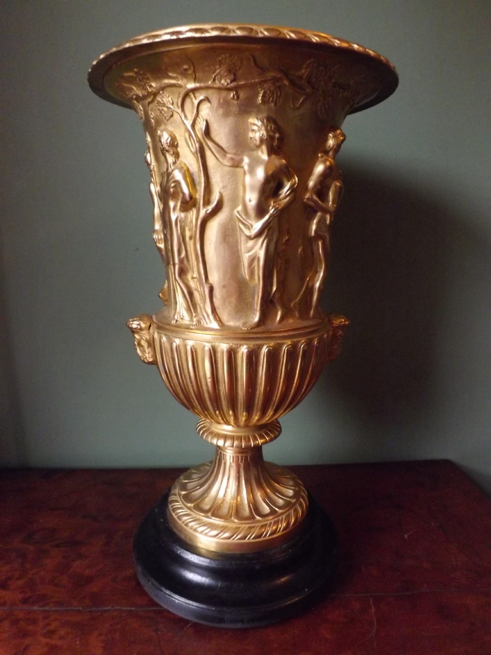 late c19th french ormolu bronze copy of the classical ancient greek gaeta vase after the antique