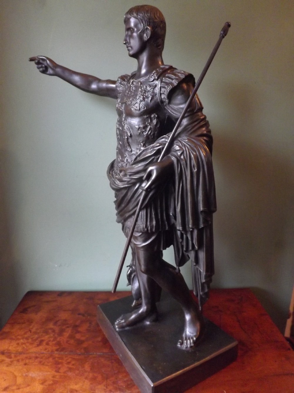 c19th italian 'grand tour' souvenir bronze after the antique of augustus caesar prima porta