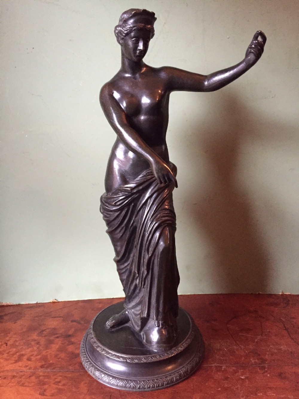 late c19th 'grand tour' souvenir bronze statue after the antique venus of capua