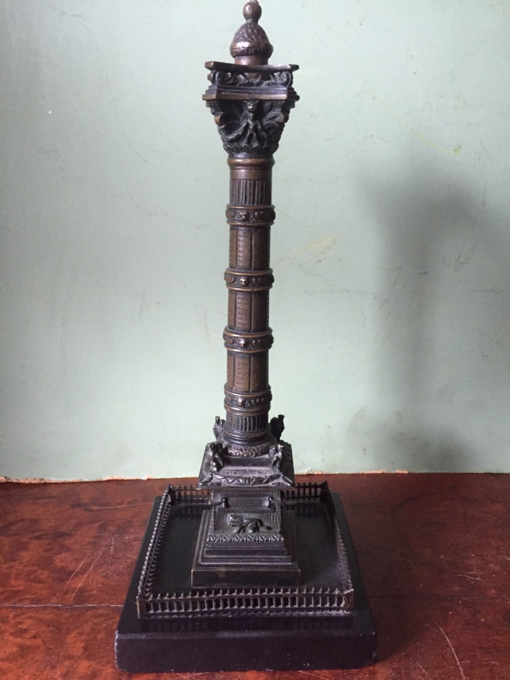 c19th french bronze 'grand tour' souvenir model of the colonne de juillet