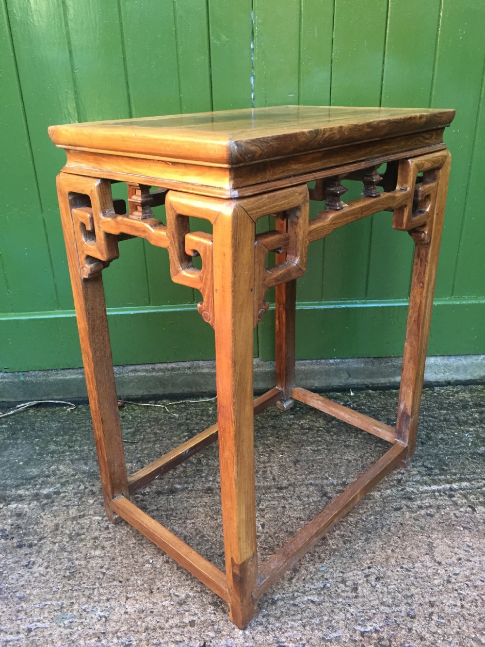 interesting early c19th chinese pale hardwood centre lamp table