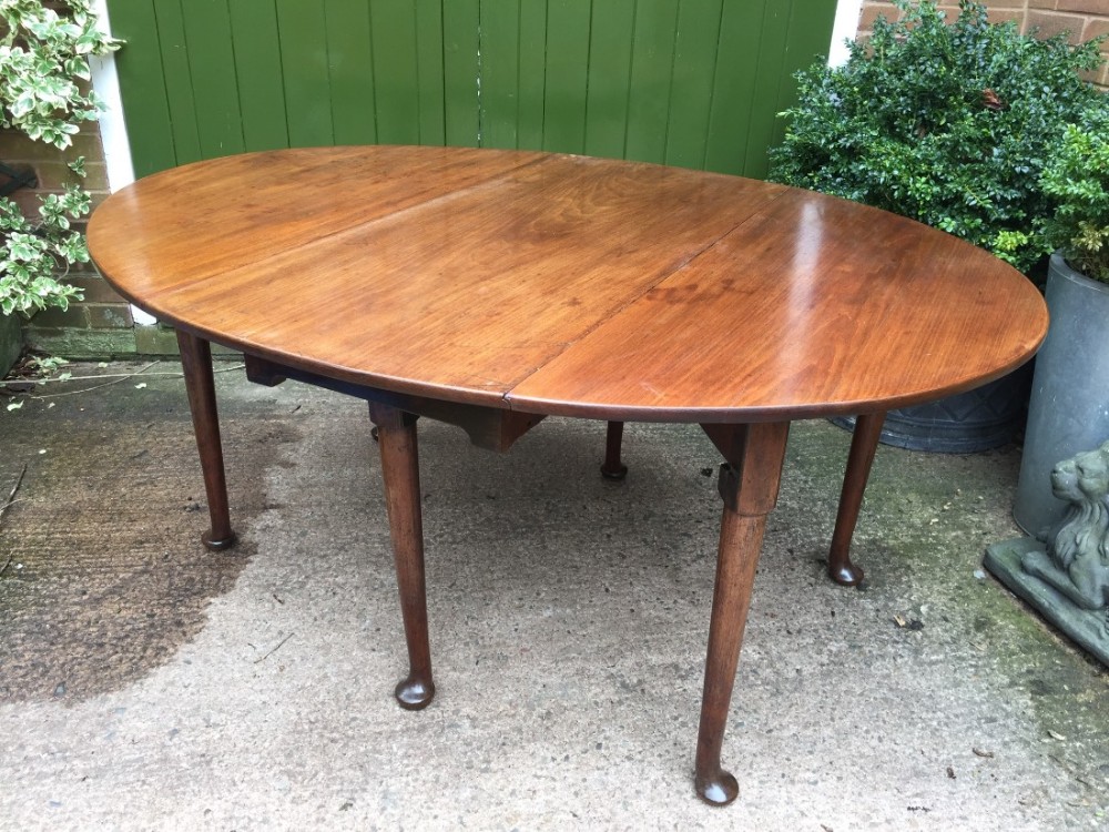 c18th george iii period mahogany oval dropleaf dining table