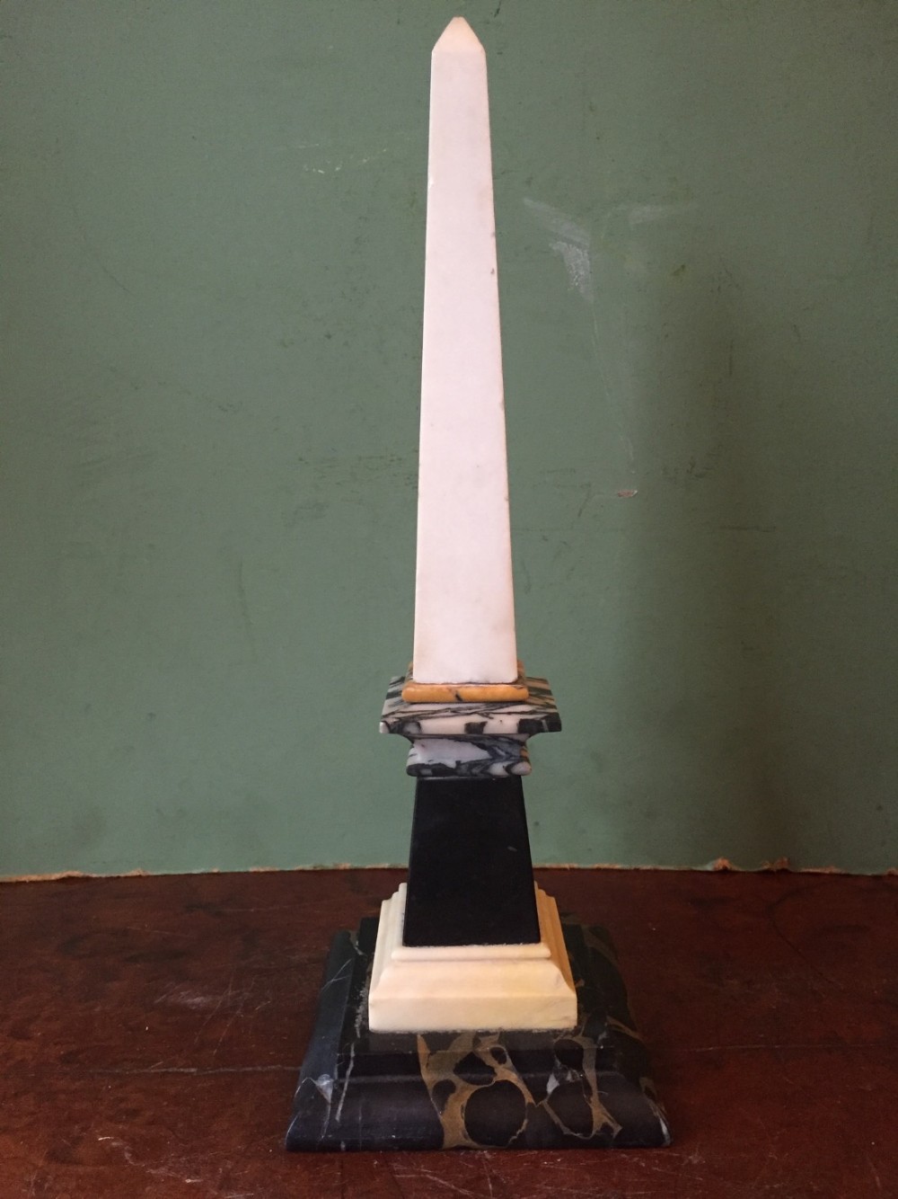 c19th italian 'grand tour' souvenir specimen marble obelisk