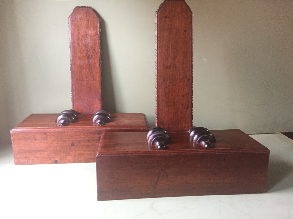 pair of early c19th george iv period mahogany salver or charger display stands