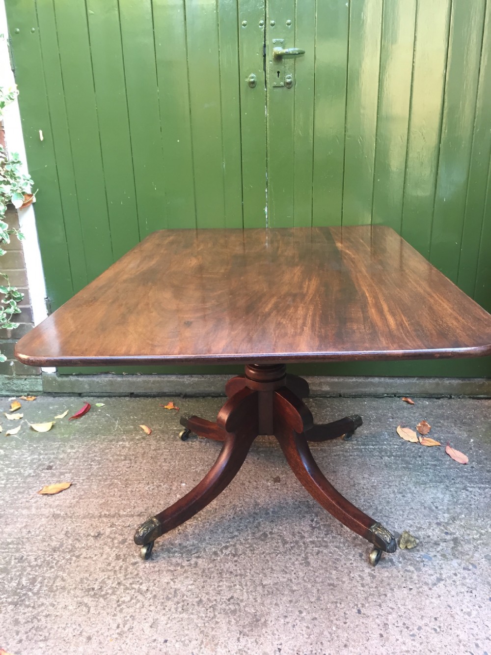 early c19th regency period mahogany 'tipup' rectangular breakfast or dining table