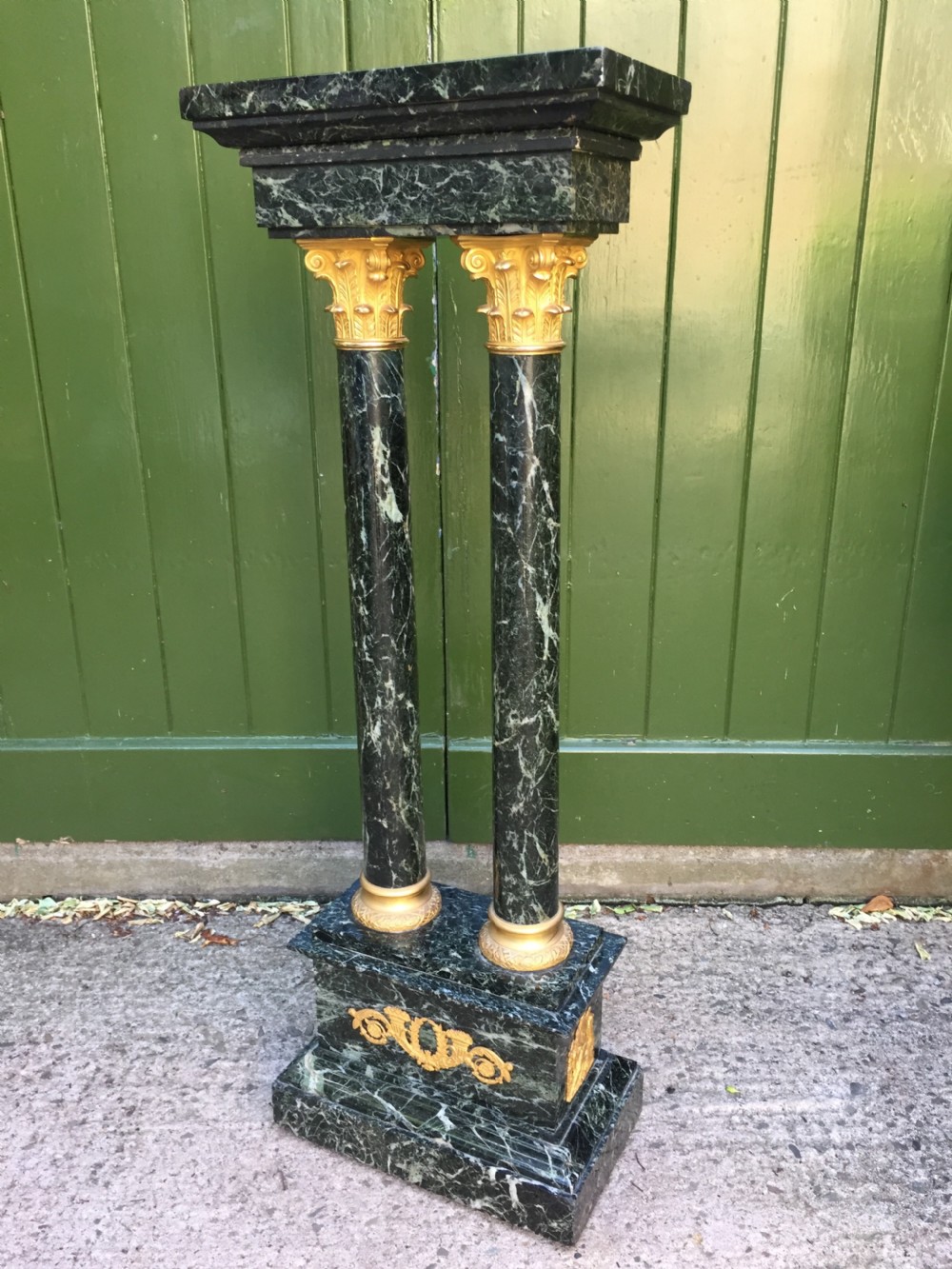 early c20th french empire style marble and ormolumounted sculpture stand
