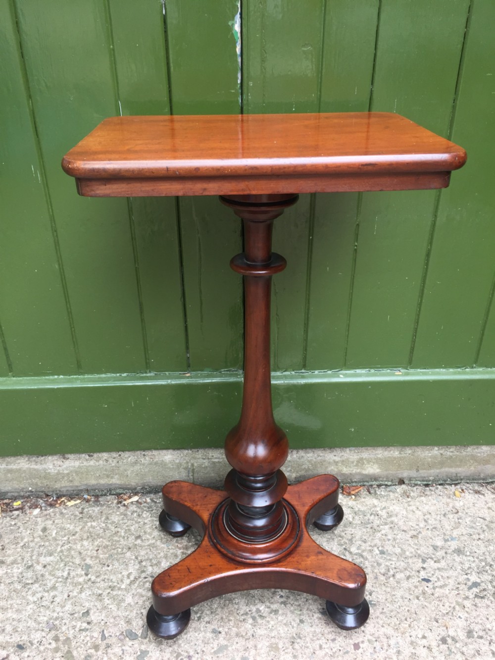 mid c19th mahogany rectangular top lamp or occasional table of small proportions