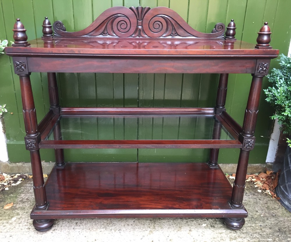 early c19th george iv mahogany buffet or etagere of unusual design and form