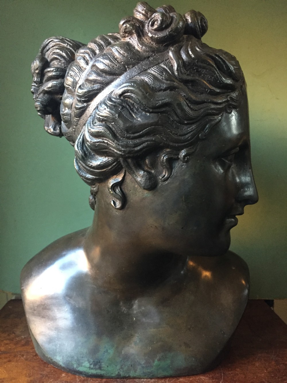 late c19th lifesize bronze bust study of the 'venus italica after antonio canova