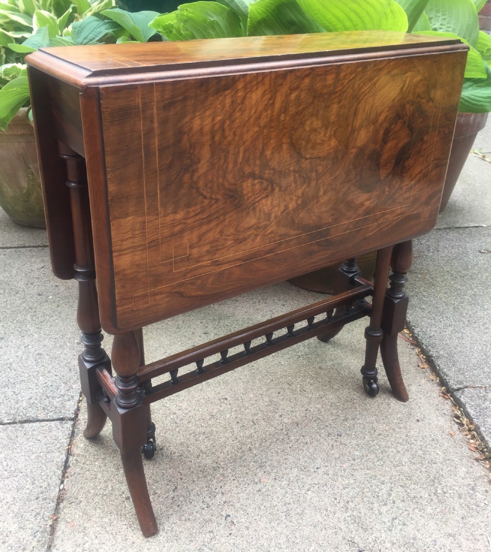 c19th victorian period miniature walnut dropleaf 'sutherland' table