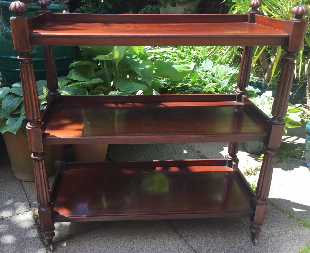 superior quality early c19th william iv period mahogany 3tier buffet