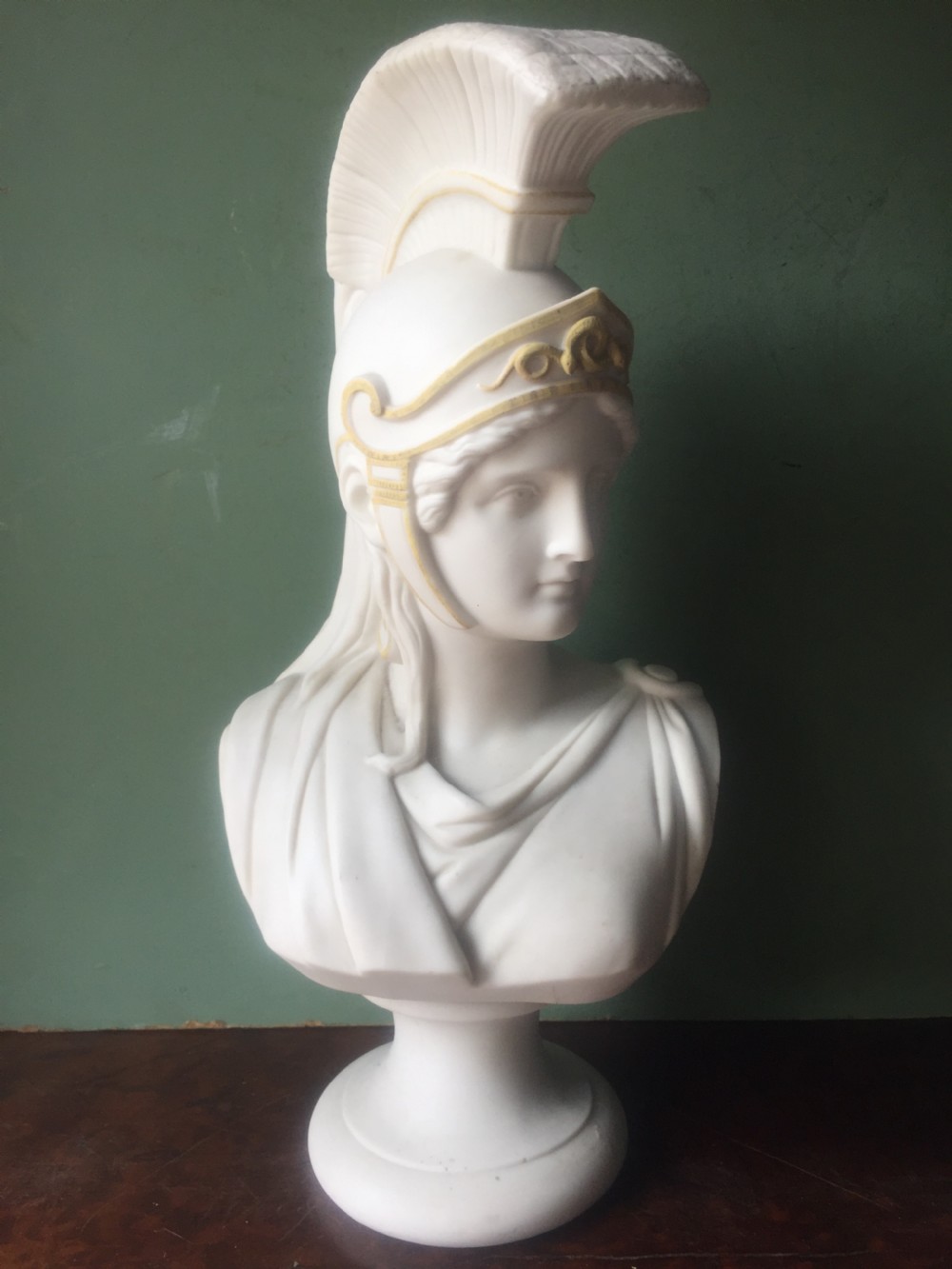 fine quality c19th parianware bust study of achilles hero of the trojan wars in greek mythology