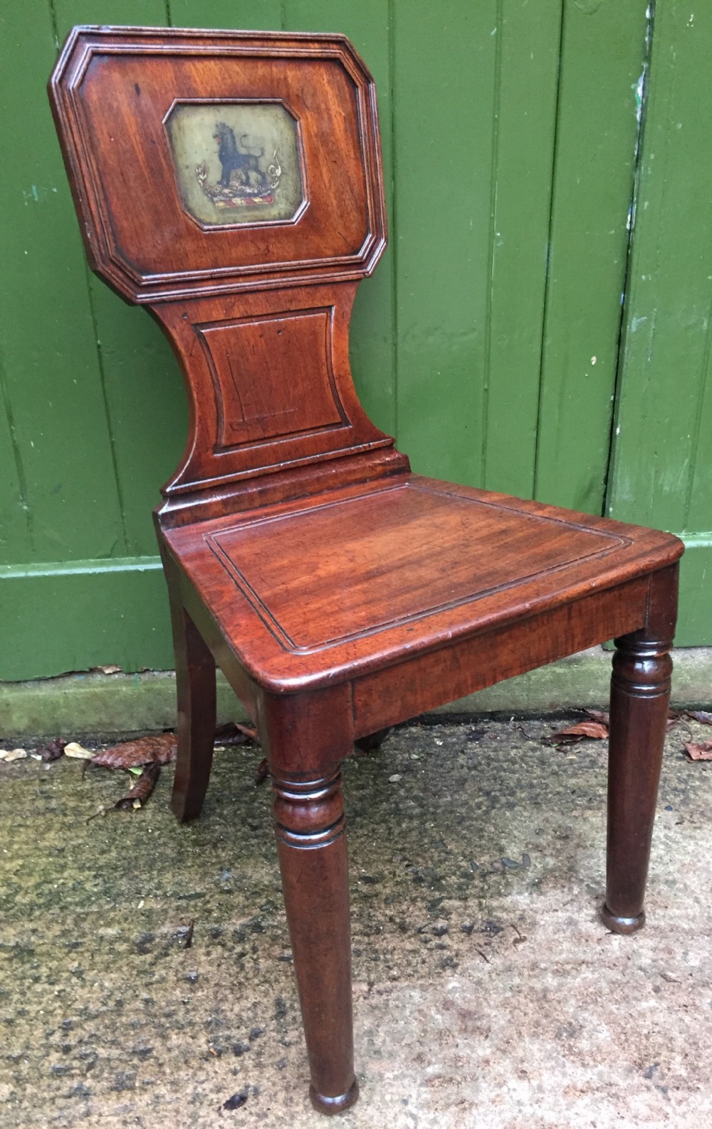 early c19th late george iii period mahogany hall or footman's chair