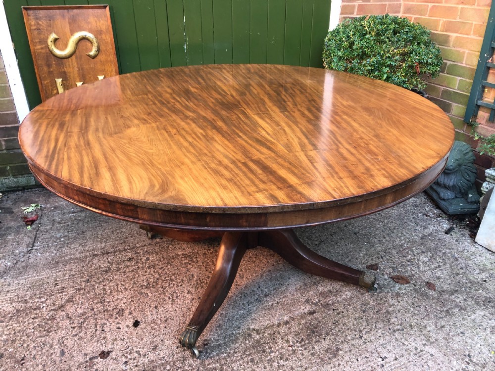 early c19th regency mahogany circular dining or centre table 60 diameter