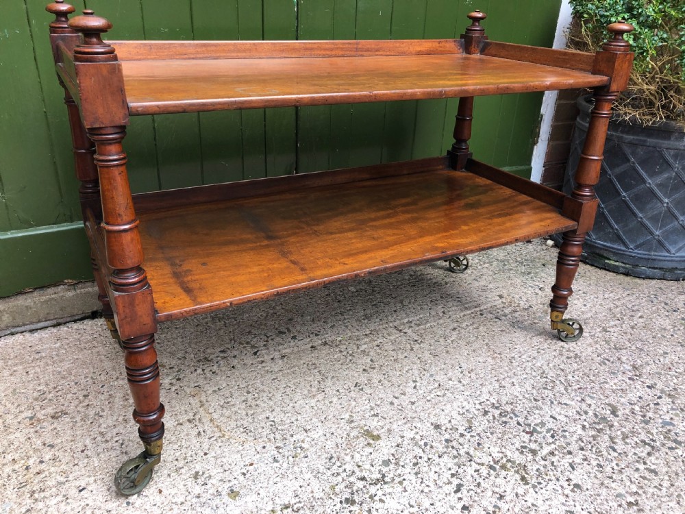 early c19th george iv period mahogany 2tier rectangular low buffet or etagere