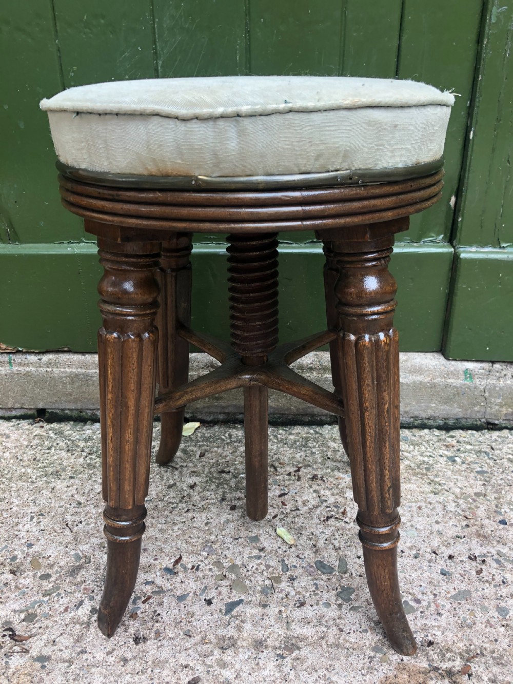 early c19th regency period mahogany adjustableheight piano stool