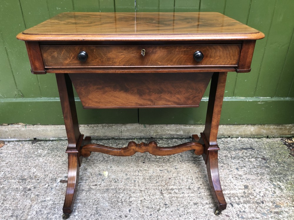 early c19th george iv period mahogany sewing or worktable