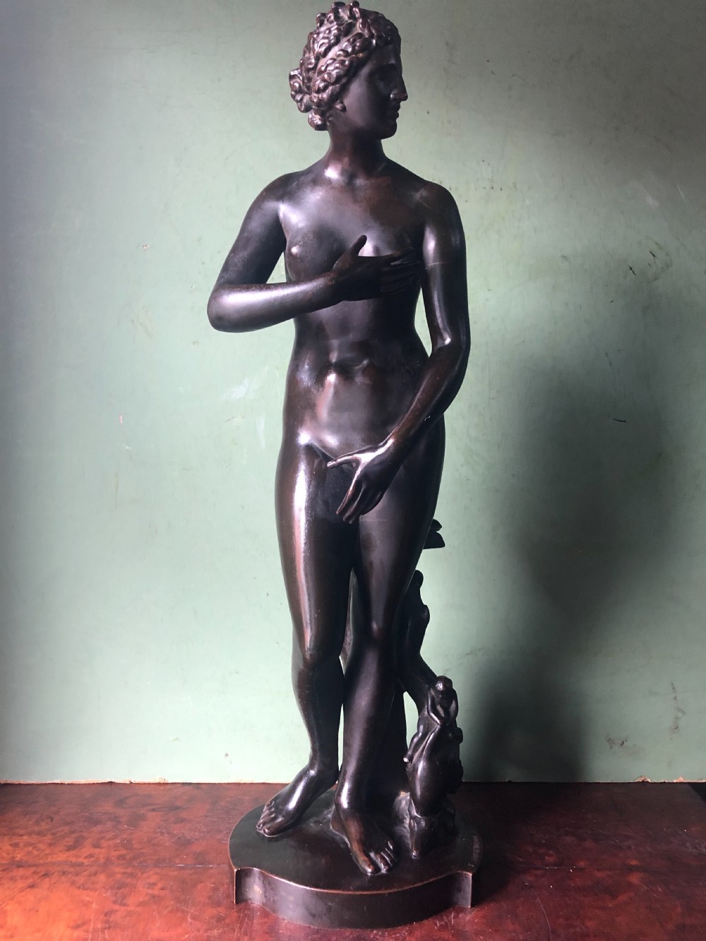 late c19th french bronze reduction sculpture of the venus de medici by ferdinand barbedienne foundry