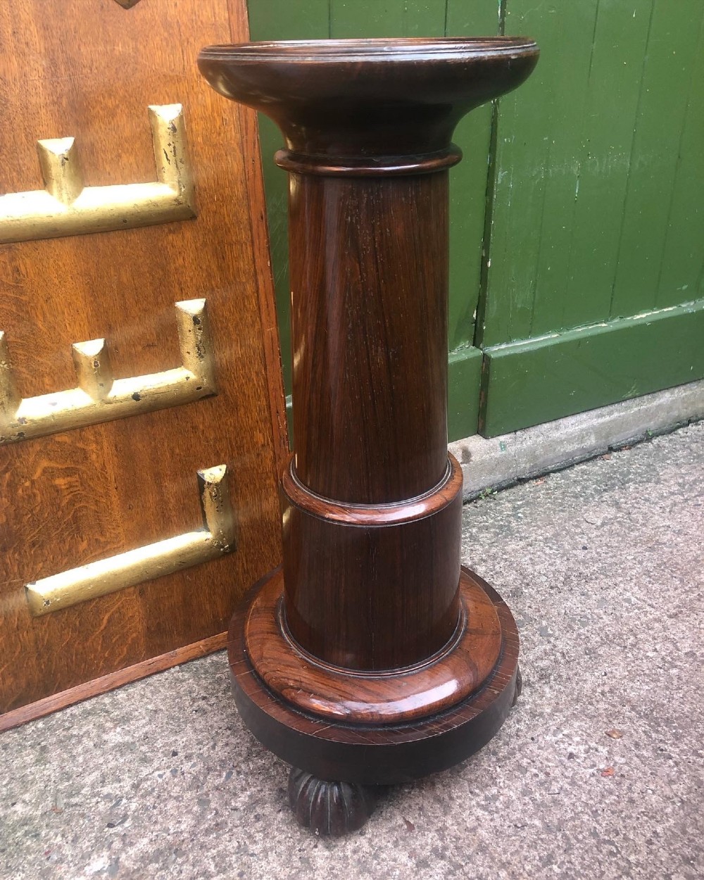 early c19th george iv period rosewood sculpture display stand or pedestal
