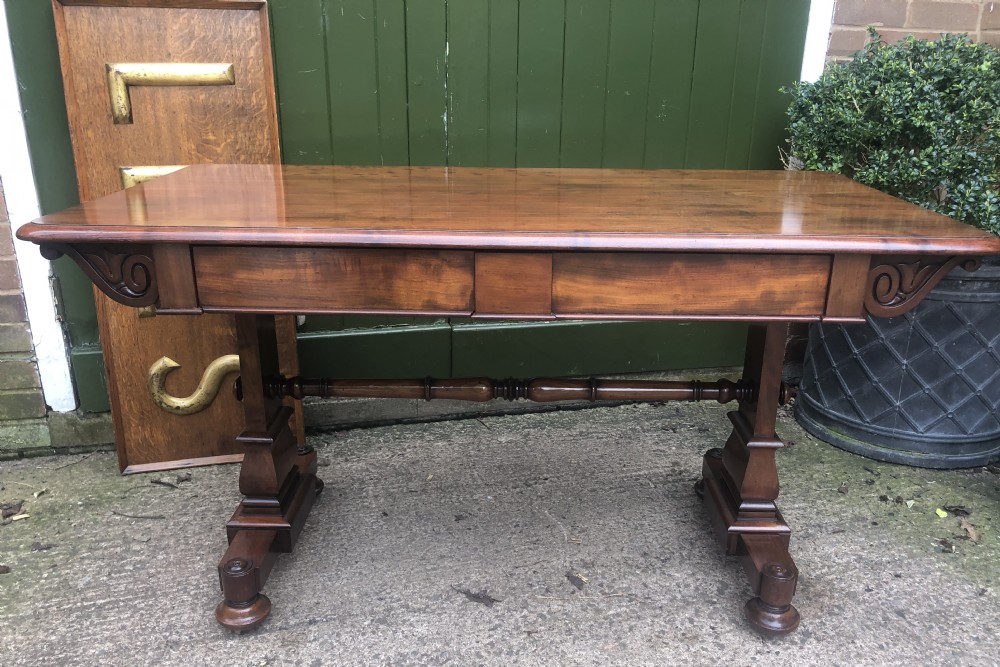 early c19th george iv period mahogany library table