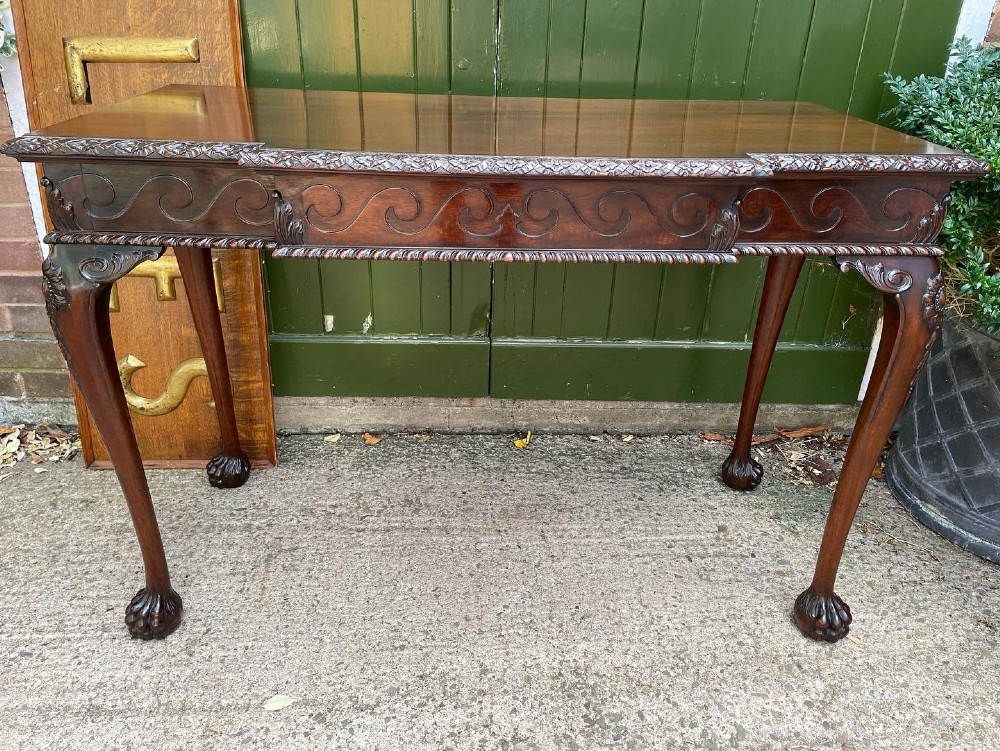 late c19th early c20th chippendale revival mahogany serving or console table