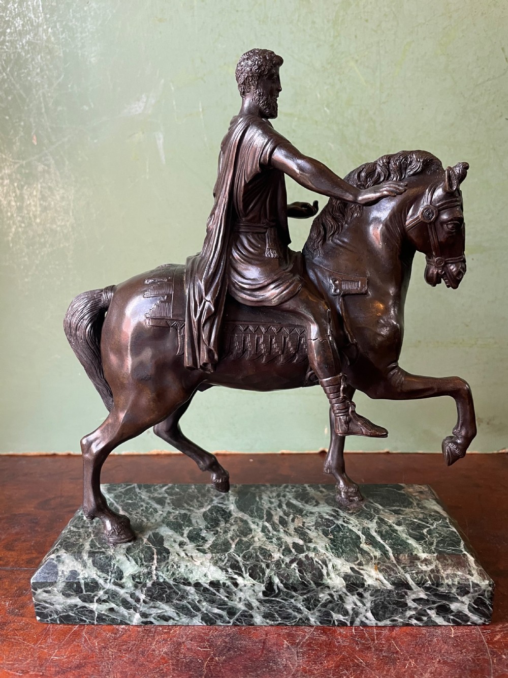 c19th italian bronze grand tour souvenir after the antique equestrian study of marcus aurelius
