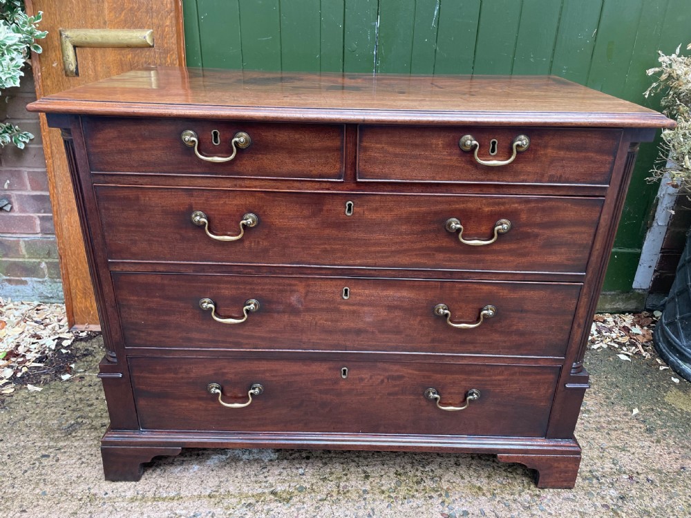 mid c18th early george iii period mahogany chest of drawers
