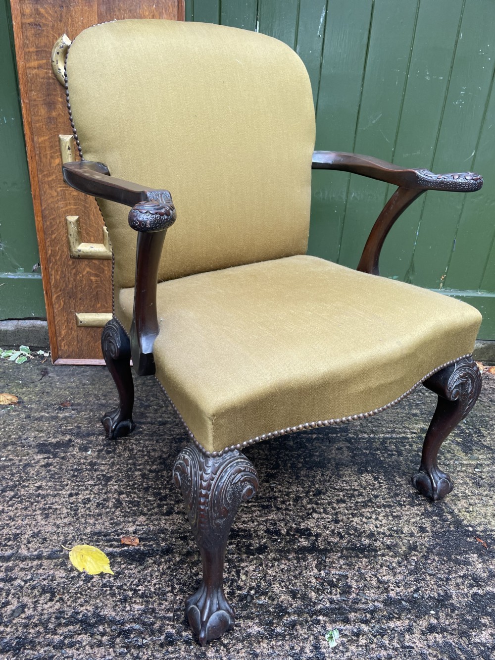 mid c19th george ii style chippendale period revival mahoganyframed armchair