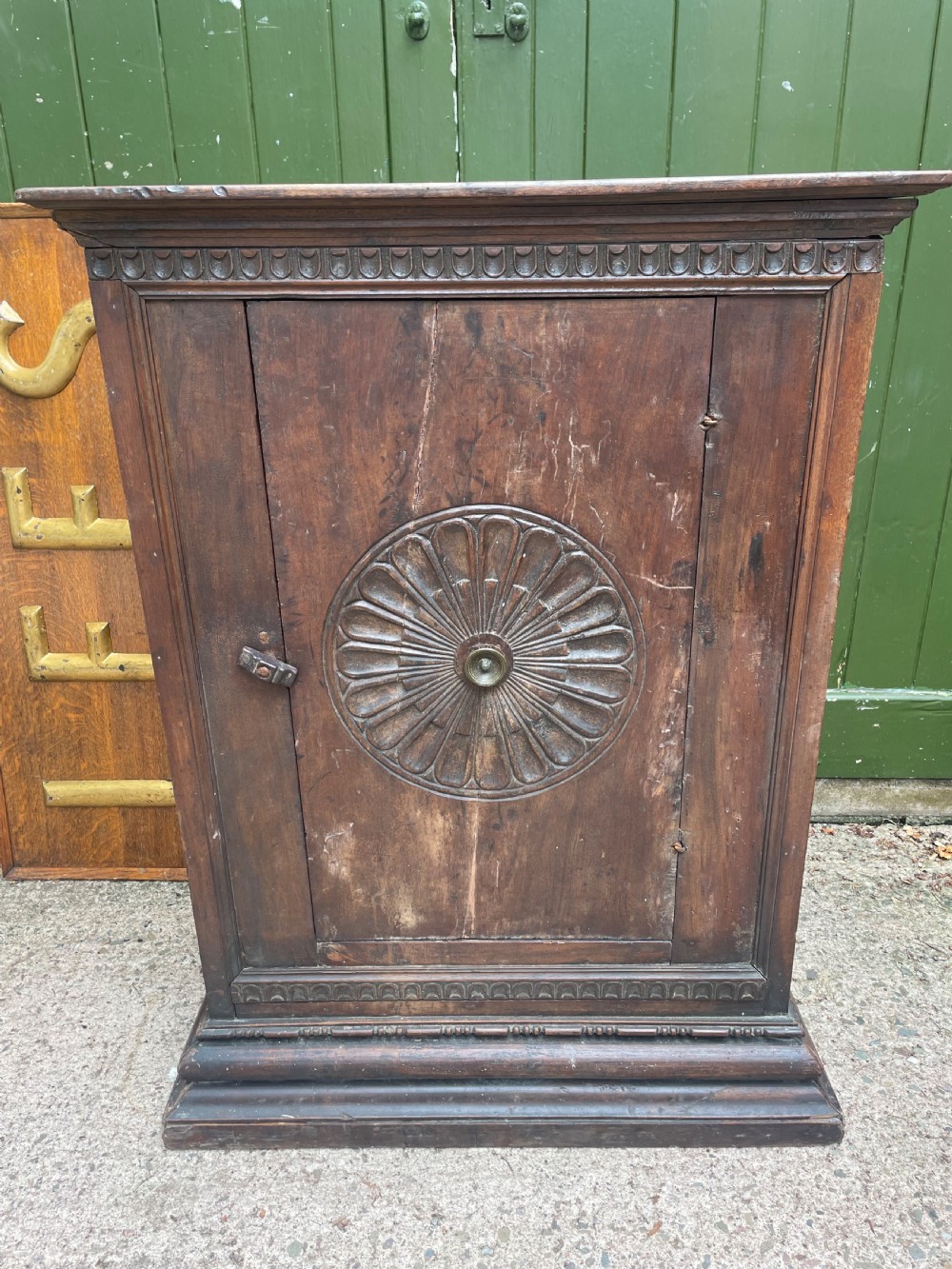 early c18th italian tuscan walnut pedestal cupboard