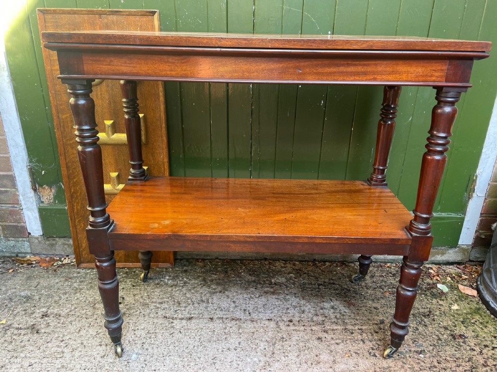 early c19th george iv period mahogany 2tier serving buffet or etagere