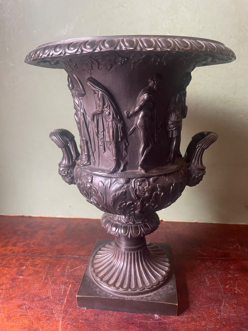 c19th italian bronze grand tour souvenir reduction after the antique of the medici vase