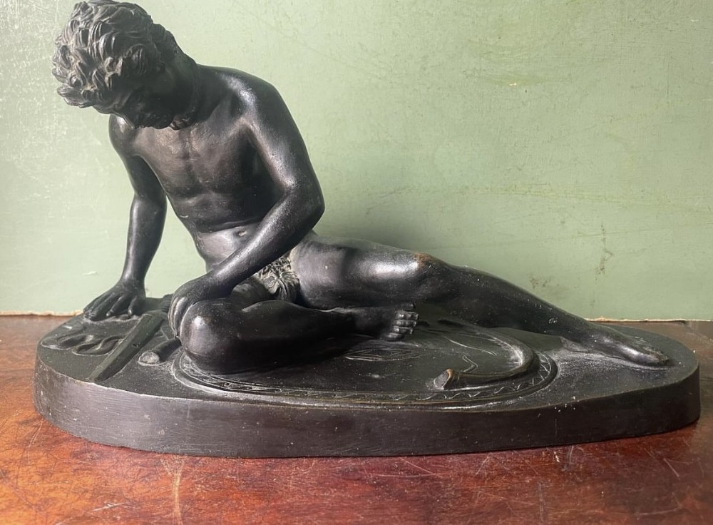 c19th italian bronze grand tour souvenir reduction study after the antique of the dying gaul