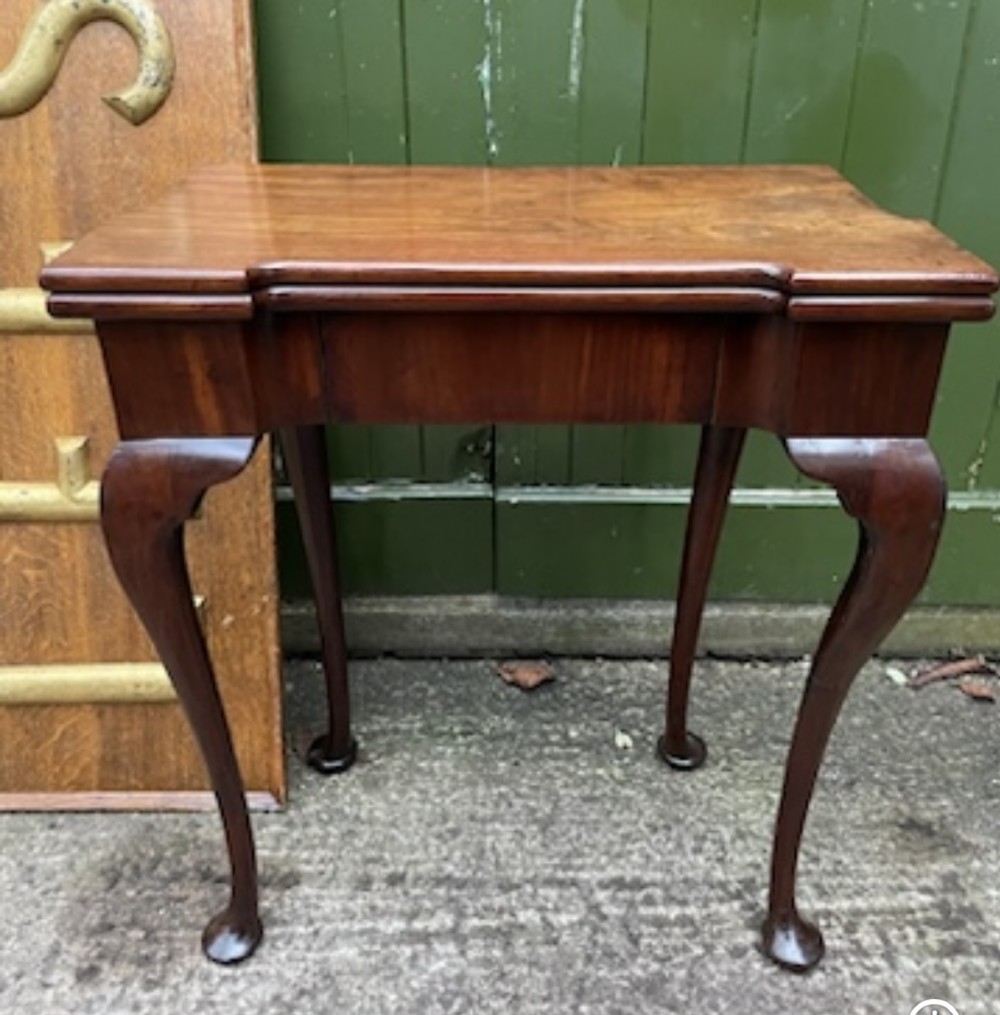 mid c18th george ii period foldover mahogany teatable of rare diminutive size and scale