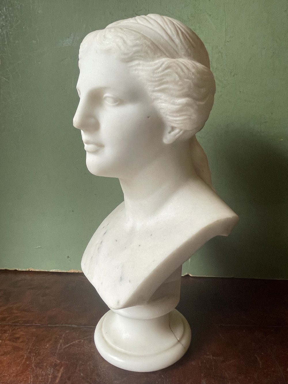 c19th italian grand tour souvenir carved statuary marble bust study of venus