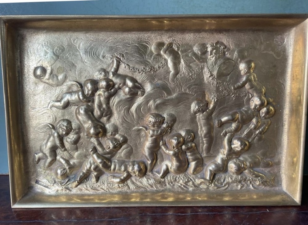 late c19th french ormolu bronze desktidy tray or videpoche