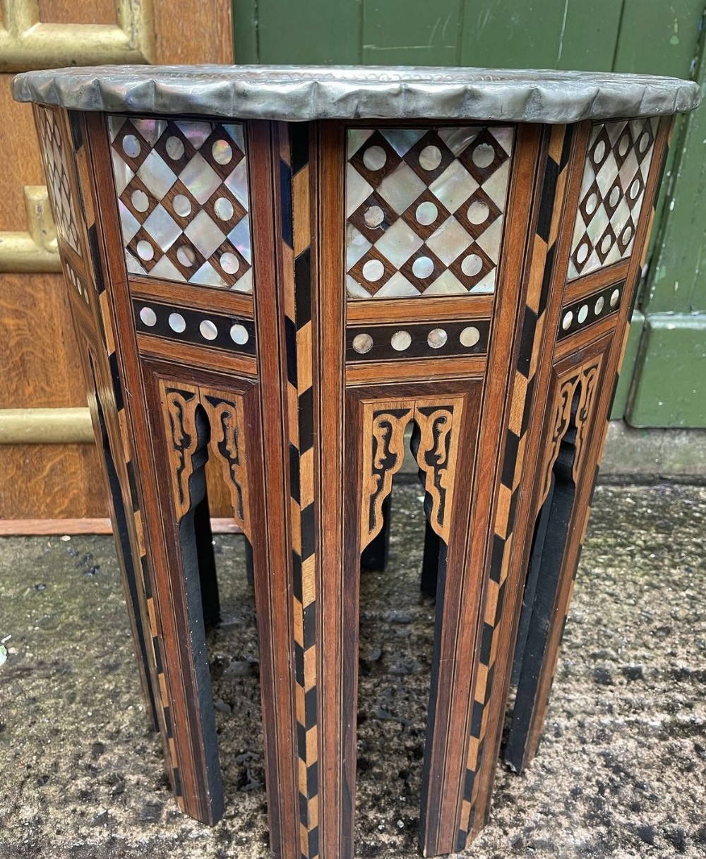 late c19th early c20th north african inland octagonal base occasional table