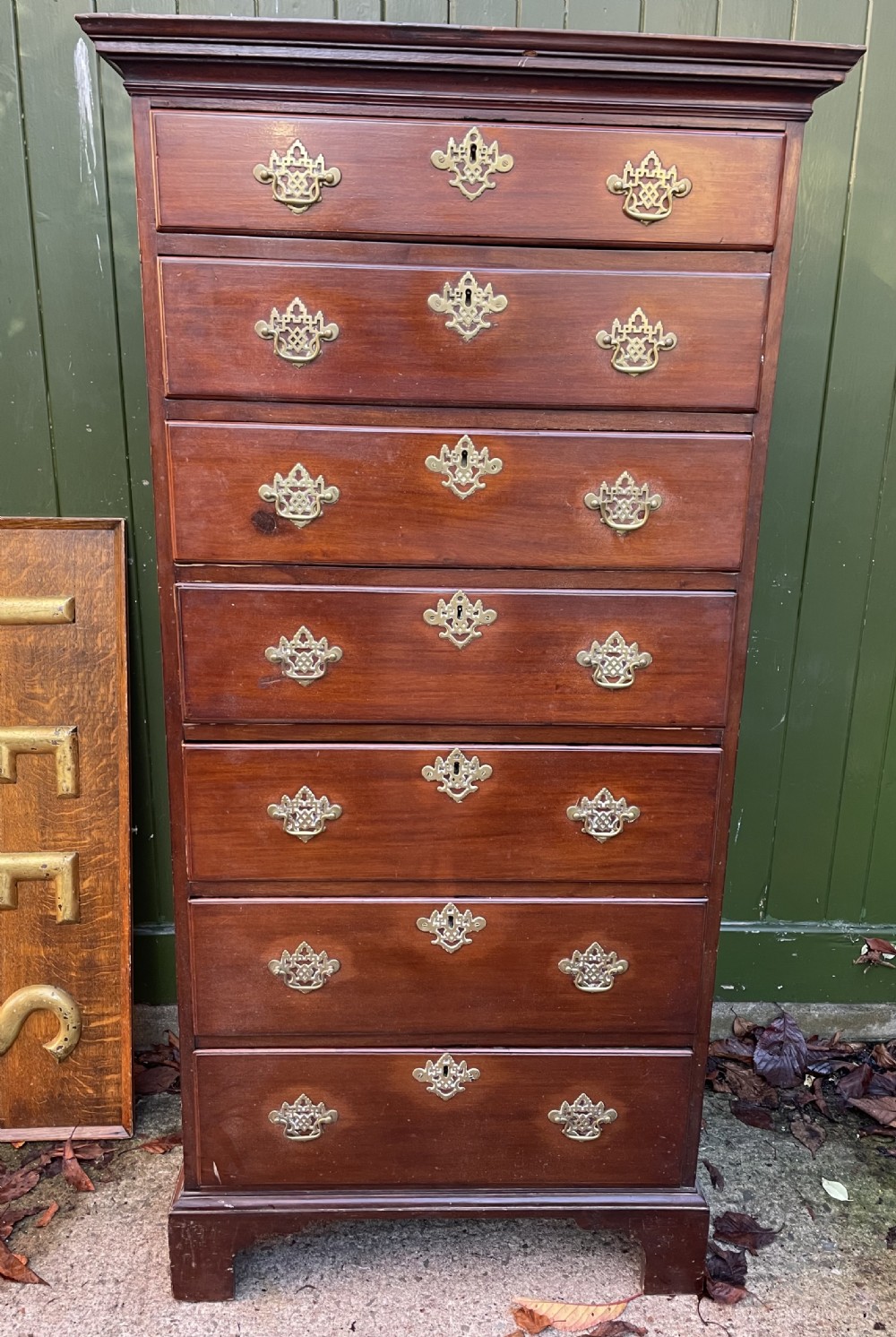 mid c18th irish george iii mahogany tallboy chest of seven drawers