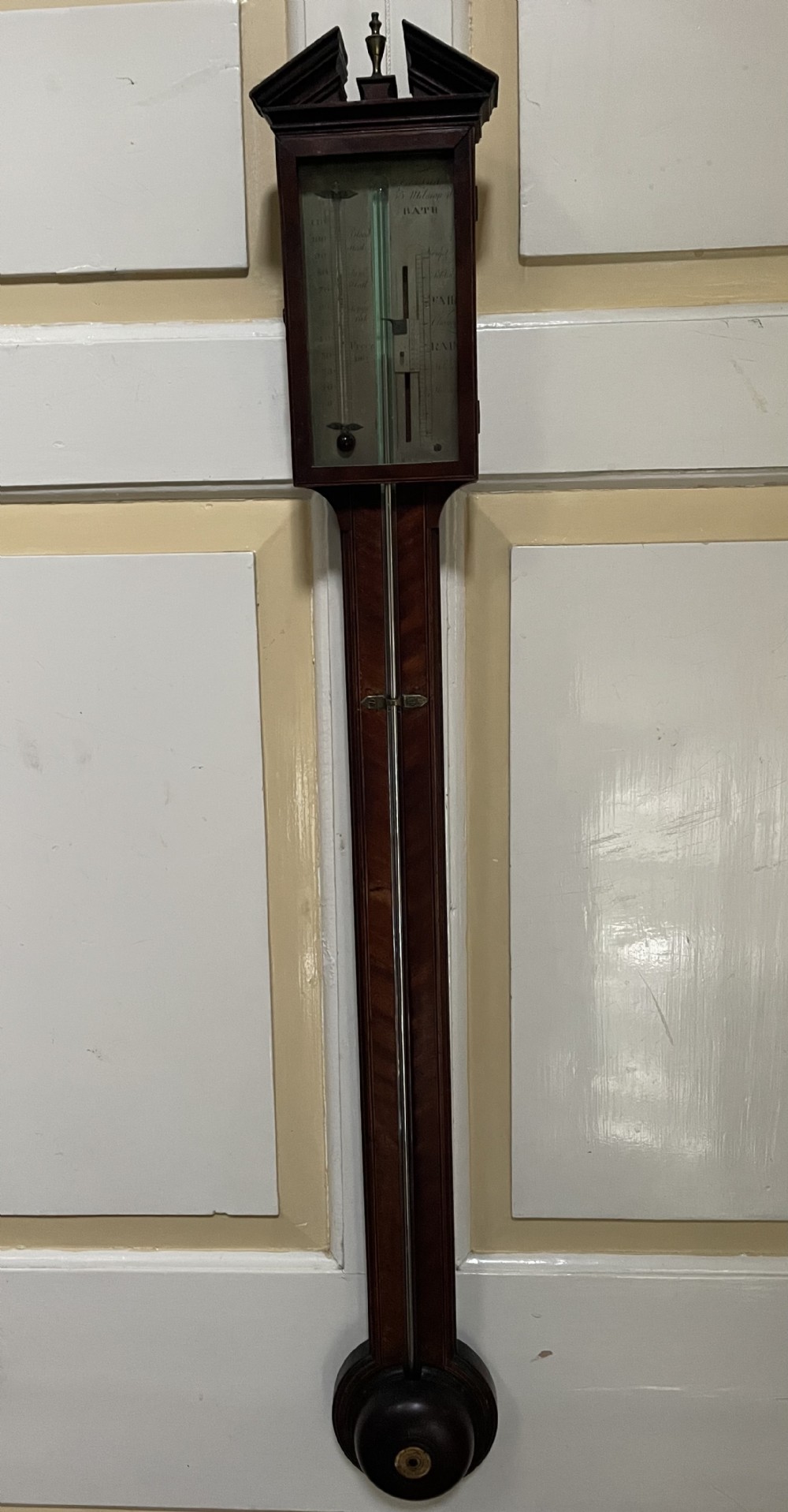 late c18th george iii mahogany stick barometer by fasana of bath