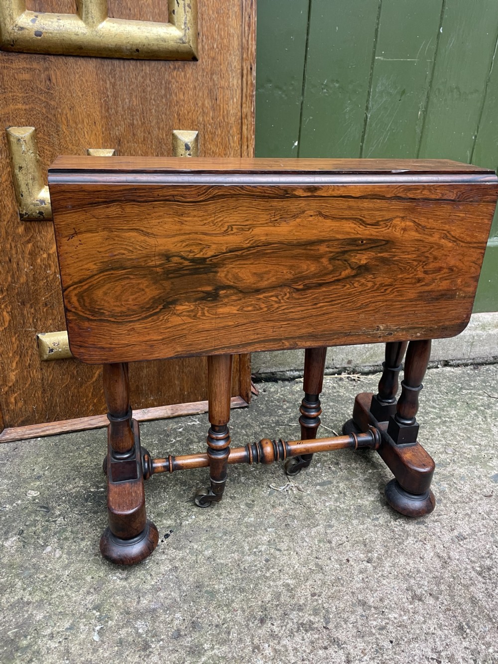 early c19th george iv period miniature rosewood rectangular dropleaf sutherland table by gillows of lancaster