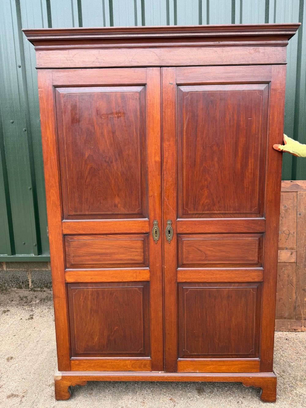 late c18th george iii period mahogany channel islands or jersey wardrobe of traditional breakdown construction and format